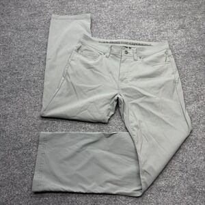 Prana Zion Slim Fit Pants Mens 32 Gray Nylon Stretch Hiking Outdoor Trousers